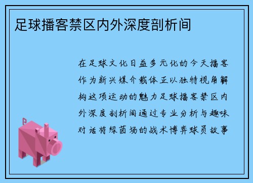 足球播客禁区内外深度剖析间